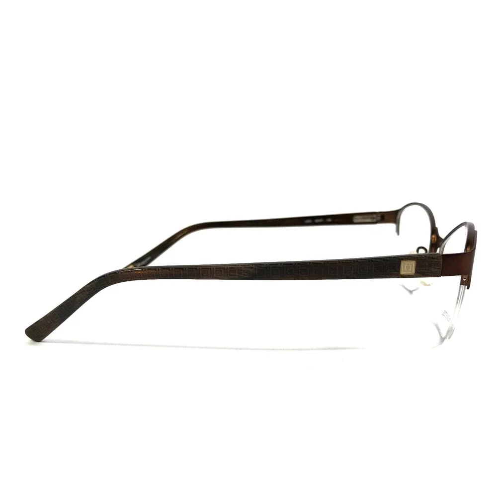 Liz Claiborne Eyeglasses Frames L623 0EW7 Dark Brown Cat Eye Half Rim 53-16-135
